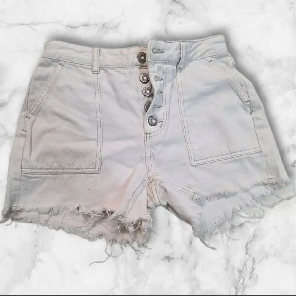 Free People High Waisted White Shorts Size 25